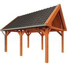 Buitenverblijf Zadeldak XL 5300x4400x4250mm (bxdxh)