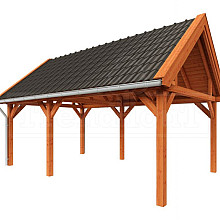 Buitenverblijf Zadeldak XL 6500x4400x4250mm (bxdxh)