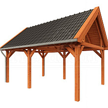 Buitenverblijf Zadeldak XL 5850x4400x4250mm (bxdxh)