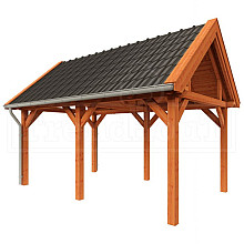 Buitenverblijf Zadeldak XL 5300x3800x3950mm (bxdxh)