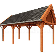 Buitenverblijf Zadeldak XL 6500x3800x3950mm (bxdxh)