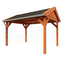 Buitenverblijf Zadeldak Betula 4000x3500x3150mm (bxdxh)