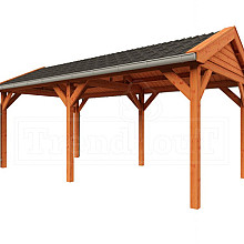 Buitenverblijf Zadeldak Betula 6150x3500x3150mm (bxdxh)