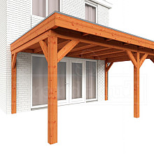Aanbouwveranda Ancona 4950x3900x2600mm (bxdxh) rechts