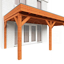 Aanbouwveranda Ancona 5950x3300x2600mm (bxdxh) rechts