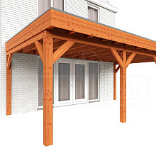 Aanbouwveranda Ancona 5950x3900x2600mm (bxdxh) rechts