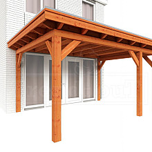 Aanbouwveranda Lucca 4600x3900x2600mm (bxdxh) rechts