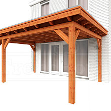Aanbouwveranda Lucca 5250x3900x2600mm (bxdxh) links