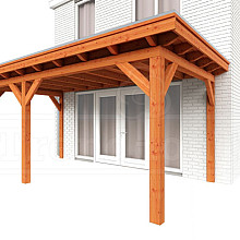 Aanbouwveranda Lucca 5400x3250x2600mm (bxdxh) links