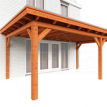 Aanbouwveranda Lucca 6050x3900x2600mm (bxdxh) rechts
