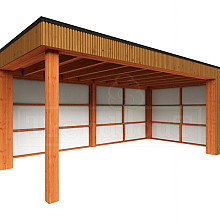 Buitenverblijf Capri 6100x3750x2550mm (bxdxh) model rechts alleen constructie