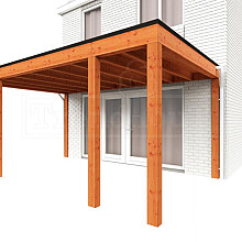 Aanbouwveranda Modena 5050x3650x2700mm (bxdxh)