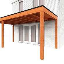 Aanbouwveranda Modena 5500x3000x2700mm (bxdxh) links