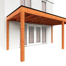 Aanbouwveranda Modena 5500x3000x2700mm (bxdxh) rechts