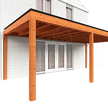 Aanbouwveranda Modena 6950x3650x2700mm (bxdxh) rechts