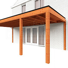 Aanbouwveranda Modena 7200x3650x2700mm (bxdxh)