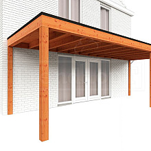 Aanbouwveranda Modena 7300x3000x2700mm (bxdxh) rechts