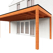 Aanbouwveranda Modena 7300x3650x2700mm (bxdxh) links