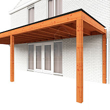 Aanbouwveranda Modena 8250x3000x2700mm (bxdxh) links