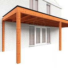 Aanbouwveranda Modena 8250x3000x2700mm (bxdxh) rechts