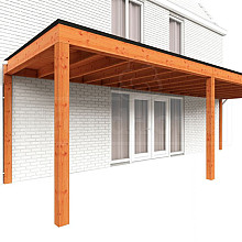 Aanbouwveranda Modena 9050x3000x2700mm (bxdxh) rechts