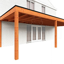 Aanbouwveranda Modena 9050x3650x2700mm (bxdxh) rechts