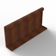 Plantenbak Module+ Recht Paneel (A) 90x42cm Corten