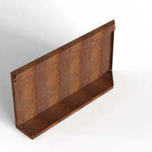 Plantenbak Module+ Uitwendig hoekpaneel (B) 90x42cm Links Corten
