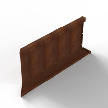 Component Module+ Inwendig hoekpaneel-R (C) 90x42cm Corten