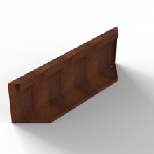 Component Module+ Kopschot paneel (D) 90x28cm Corten