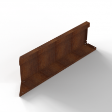 Component Module+ Inwendig hoekpaneel-Rechts (C) 90x28cm Corten