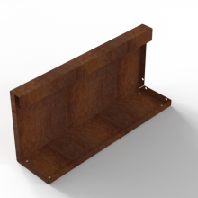 Component Module+ Recht Paneel (A) 60x28cm Corten