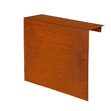 Overzetprofiel muurelement Recht 150x30x15.8cm Corten