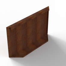 Plantenbak Module+ Kopschot paneel (D) 90x56cm Corten