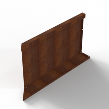 Component Module+ Inwendig hoekpaneel-Rechts (C) 90x56cm Corten