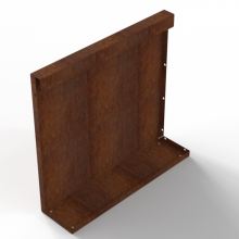 Component Module+ Recht Paneel (A) 60x56cm Corten