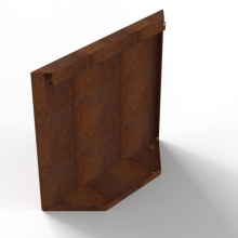 Component Module+ Kopschot paneel (D) 60x56cm Corten