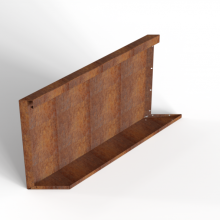 Component Module+ Parallel paneel-L (E) 90x56cm Corten