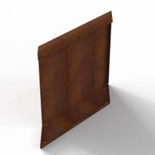 Component Module+ Parallel paneel-R (E) 60x56cm Corten