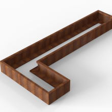 Plantenbak Module+ Corten 330x150x28cm (60cm diep)