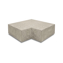 Artistone Oud Hollands hoekstuk traptrede 90° binnen 37x15cm Greige