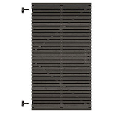 Grenen geschaafd latten deur op verstelbaar frame, horizontaal, 178x99x5cm zwart gespoten