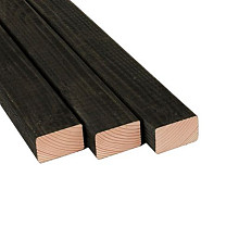 Douglas geschaafde regel gedroogd 4,5x7x250cm zwart