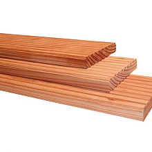 Douglas enkelzijdig geprofileerd dekdeel 2,5x14,5x500cm onbehandeld.
