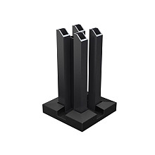 Boston Paalhouder Versterkt 120x120x200mm | RAL9005