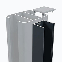 Boston Aluminium muurprofiel L-190cm 28x24mm | RAL7016