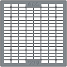 ACO Europoint Maasrooster 30/10 Kunststof 25x25cm