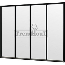 Steel Look raam 2760x2200mm zwart module C-01