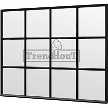 Steel Look raam 2760x2200mm zwart module C-03