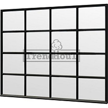 Steel Look raam 2760x2200mm zwart module C-04